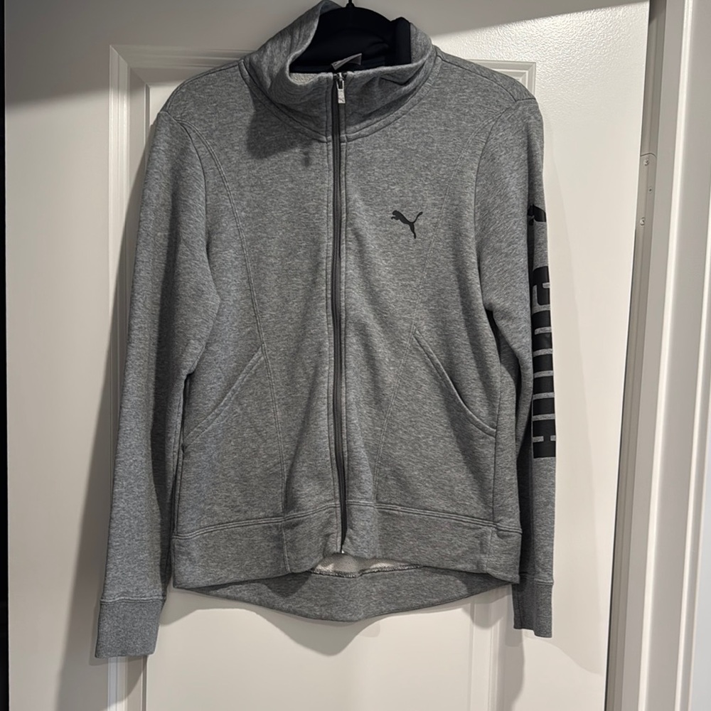 Puma Gray Zip-Up Hoodie